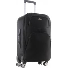 Тканевый маленький чемодан на колесах Gedox 42L Черный Ахтырка