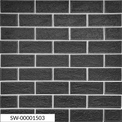Самоклеюча стінова панель Sticker Wall Чорна 3D NEW CULTURAL WALL 70*70см*5мм BLACK+WHITE (D) SW-00001503 Кропивницький