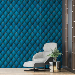 Панель стінова 3D 700х770х4мм ромби сині (D) Sticker Wall SW-00001985 Біла Церква