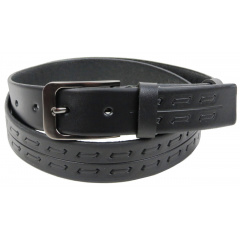 Мужской ремень Skipper 1473-35 132 см Черный (1882231455) Кременчуг