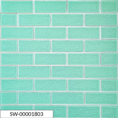 Самоклеющаяся стеновая панель Sticker Wall 3D NEW CULTURAL WALL 70*70cm*5mm GREEN+SILVER (D) SW-00001803 Бердичев