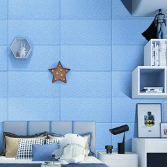 Самоклеюча 3D панель Sticker Wall SW-00001465 Блакитні блоки 700х600х5мм Буча