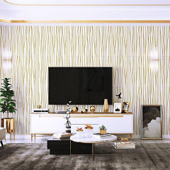 Самоклеюча 3D панель Sticker Wall SW-00001184 Золоті стрічки 700х700х5мм Полтава