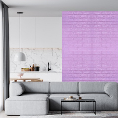 Самоклеюча 3D панель Sticker Wall SW-00001334 Пурпурна 700х770х5мм Покровськ