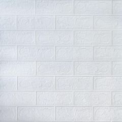 Самоклеющаяся 3D панель Sticker Wall под белый кирпич в рулоне 20000x700x3мм (R001-3-20) Одесса