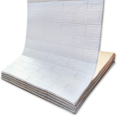 Самоклеющаяся 3D панель Sticker Wall под белый кирпич в рулоне 20000x700x3мм (R001-3-20) Одесса