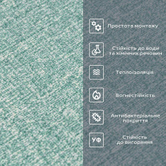 Шпалери самоклеючі Sticker Wall 2800*500*2,5мм YM-11 DEEP GREEN WHITE (D) SW-00002019 Ізюм