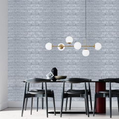 Самоклеющаяся 3D панель Sticker Wall SW-00001445 Под серебряный кирпич в рулоне 3080x700x3мм Тернополь