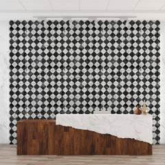 Самоклеюча PET мозаїка Sticker Wall 300х300х4 мм Чорно-білий (D) SW-00002450 Дніпро