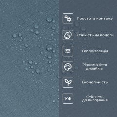 Вінілова плитка, що самоклеїться в рулоні Sticker Wall 600х3000х2 мм Синій (SW-00002035) Лубни