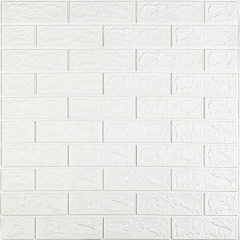 3D панель самоклеюча цегла Біла 700х770х3мм (001-3) Sticker Wall SW-00000174 Ізмаїл
