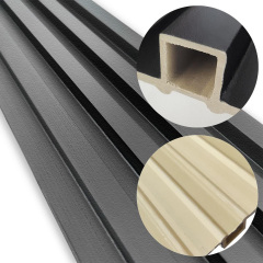 Декоративна стінова рейка Sticker Wall 160*23*3000мм (D) SW-00001532 Чорна Слов'янськ
