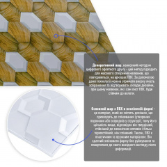 Декоративна панель ПВХ під жовто-білі соти 960х480х4мм SW-00001790 Sticker Wall Іршава