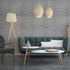 Самоклеюча декоративна 3D панель сіра кладка в рулоні 3D Loft 3080x700x5мм Херсон