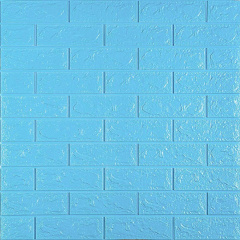 3D панель самоклеюча цегла Блакитна 700x770x5мм (005-5) Sticker Wall SW-00000297 Запоріжжя