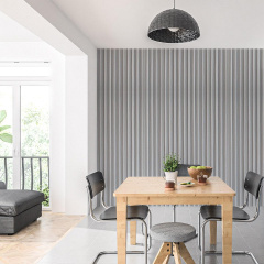 Декоративная стеновая рейка Sticker Wall 160*23*3000мм (D) SW-00001528 Светло-серая Киев