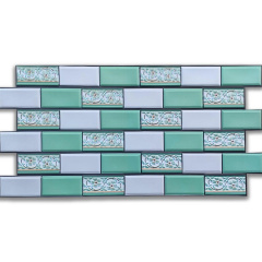 Декоративна ПВХ панель цегла зелений орнамент Sticker Wall SW-00001429 960х480х4мм Чернівці