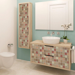 Самоклеюча плівка Sticker Wall червона мозаїка 0,45х10м (10366-1) Полтава