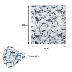Панель стеновая 3D Sticker Wall 700х700х3 мм Черно-белый (D) SW-00001995 Кропивницкий