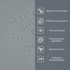 Вінілова плитка, що самоклеїться в рулоні Sticker Wall 600х3000х2 мм Сірий (SW-00002034) Косів