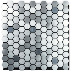 Самоклеюча алюмінієва плитка Sticker Wall 300х300х3 мм Різнокольоровий (SW-00001928) Королево