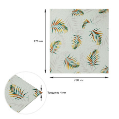 Панель стінова 3D 700х770х4мм папороть на бежевому фоні (D) Sticker Wall SW-00001983 Київ