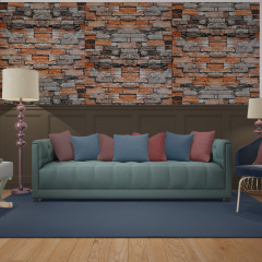 Самоклеюча декоративна 3D панель під цеглу піщаник у рулоні 3D Loft 3080x700x3мм Суми