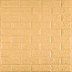 3D панель самоклеюча цегла Жовто-пісочна цегла 700x770x5мм (009-5) Sticker Wall SW-00000028 Харків