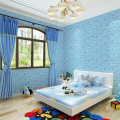 Самоклеюча 3D панель Sticker Wall SW-00001342 Блакитні зірки 700х770х3мм Київ