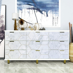 Самоклеюча плівка Sticker Wall SW-00001212 Сірий мармур золоті стільники 0,45х10м Виноградів