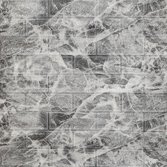 Панель стінова у рулоні 3D Sticker Wall Мармур 700х19600х2 мм Чорно-білий (D) SW-00002279 Чугуїв
