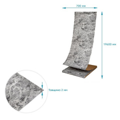 Панель стінова у рулоні 3D Sticker Wall Мармур 700х19600х2 мм Чорно-білий (D) SW-00002279 Чугуїв