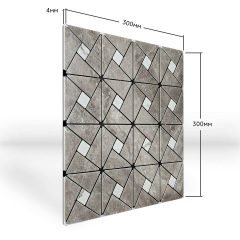 Самоклеюча PET мозаїка Sticker Wall 300х300х4 мм Сірий (D) SW-00002451 Павлоград