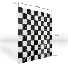 Самоклеящаяся PET мозаика Sticker Wall 300х300х4 мм Черно-белый (D) SW-00002448 Южноукраинск