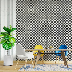 Самоклеящаяся PET мозаика Sticker Wall 300х300х4 мм Черно-белый (D) SW-00002448 Южноукраинск