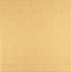 3D панель самоклеющаяся кирпич Желто - песочный 700x770x3мм (009-3) Sticker Wall SW-00000229 Киев