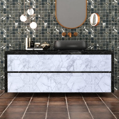 Самоклеюча плівка Sticker Wall SW-00001213 Сірий мармур стільника 0,45х10м Ірпінь