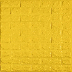 3D панель самоклеюча цегла Жовта 700x770x7мм (010-7) Sticker Wall SW-00000049 Луцьк