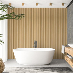 Декоративная стеновая рейка 160*23*3000мм (D) SW-00001539 Sticker Wall Светло-коричневая Новая Каховка