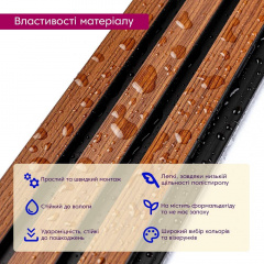 Декоративная PS рейка Sticker Wall 122*2900*12мм (D) SW-00001743 Смела