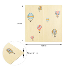 Панель стеновая 3D 700*700*4mm воздушные шары фактурная текстура (D) Sticker Wall SW-00001972 Мукачево
