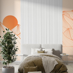 Декоративна стінова рейка Sticker Wall 160*23*3000мм (D) SW-00001533 Біла Конотоп