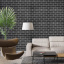 Самоклеюча стінова панель Sticker Wall Чорна 3D NEW CULTURAL WALL 70*70см*5мм BLACK+WHITE (D) SW-00001503 Кропивницький
