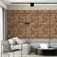 Панель стеновая 3D 700х770х4мм ромбы коричневые винтаж (D) Sticker Wall SW-00002007 Самбор
