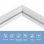 Плінтус РР самоклеючий 3D Loft білий зі срібною смужкою 2300*70*4мм (1833) Одеса