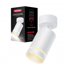 Фото - Світильник точковий поворотний накладний без лампи Maxus MAX-SD-GU10-WH Surface Downlight Base MR16 GU10 Білий (1764) Світильник точковий поворотний накладний без лампи Maxus MAX-SD-GU10-WH Surface Downlight Base MR16 GU10 Білий (1764)