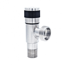 Кран угловой REMI 1/2"х1/2" сантехнический, нержавеющая сталь