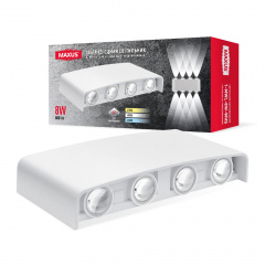 Світильник світлодіодний накладний Maxus MWL 8W 3CCT IP65 WH Square Білий (1806) Самбір