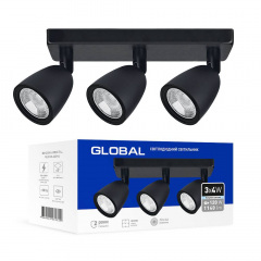 Світильник світлодіодний Global GSL-01S 12W 4100K Чорний (1451) Новомосковськ