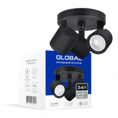 Світильник світлодіодний Global GSL-02C 12W 4100K Чорний (1456) Миргород